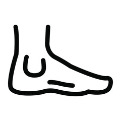 
An icon design of foot, editable solid design 
