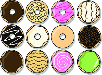 set of donuts