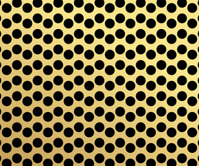 Gold polka dots pattern, colorful holiday background - vector abstract background