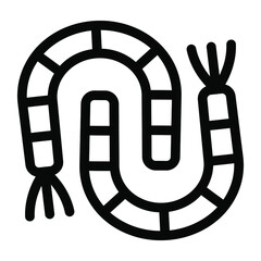 
Large intestine icon in glyph vector 
