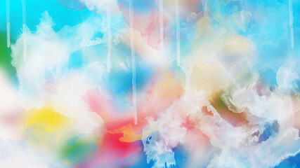 Obraz na płótnie Canvas rainbow abstract watercolor bucolic vintage background