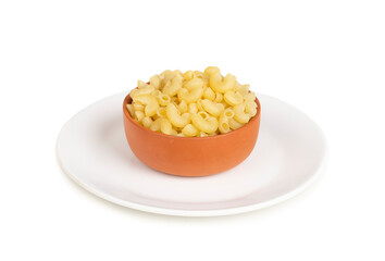Fresh Raw Pasta on White Background