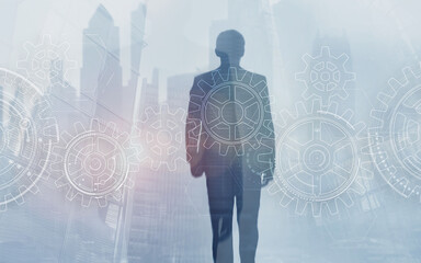 Gears Business Teamwork. Cog gear to success as concept.