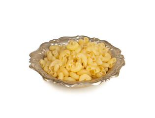 Fresh Raw Pasta on White Background