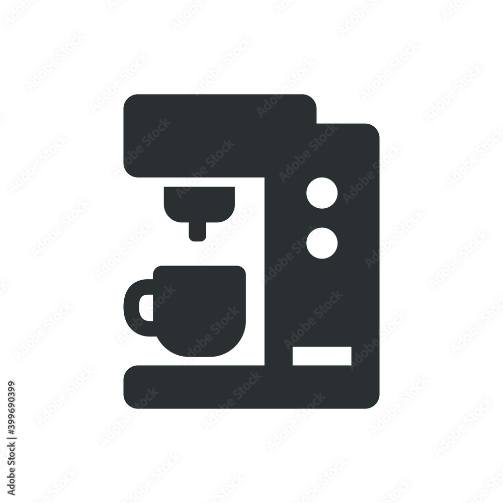 Wall mural coffee maker icon