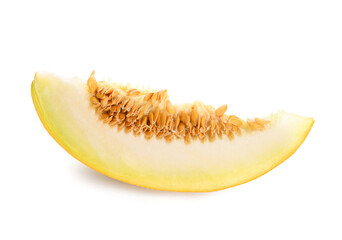 Sweet cut melon on white background