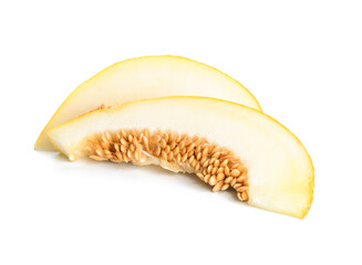 Sweet cut melon on white background