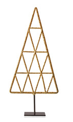 Beautiful decorative Christmas tree on white background