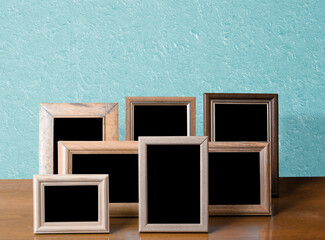 photo frames on table