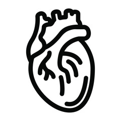 
An icon design of heart, solid style vector 
