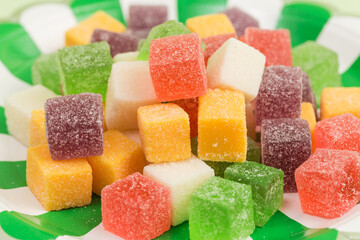 A variety of different colors and flavors of candy
