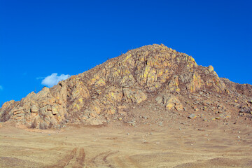 Mountains in Highland, Mongolia, Terelj. Landscapes and views in Gorkhi-Terelj National Park, Mongolia.