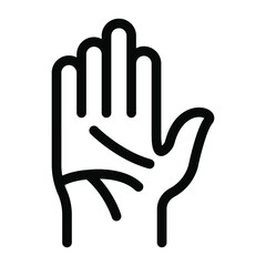 
Glyph design of hand icon 
