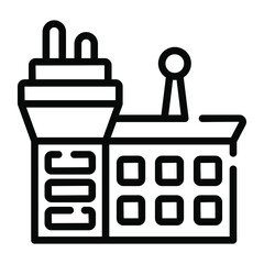 airport line icon,  real estate  web and mobile icon