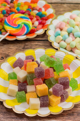 A variety of different colors and flavors of candy