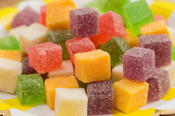 A variety of different colors and flavors of candy