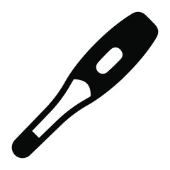 
Digital thermometer in trendy glyph icon 
