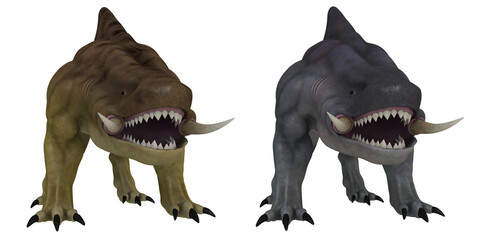 Obraz premium 3d render of behemoth a mythological beast