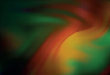 Dark Green, Yellow vector abstract blurred background.