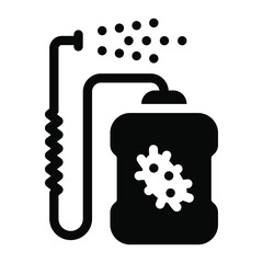 
Corona hygiene accessory, solid icon of covid spray can 
