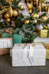  gifts for the new year are under the tree