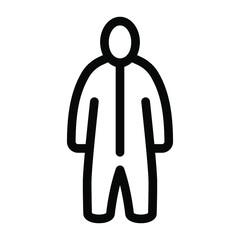 
Corona protection dressing, solid icon of covid clothing 
