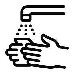 
After washing hands, applying sanitizer icon in solid style 
