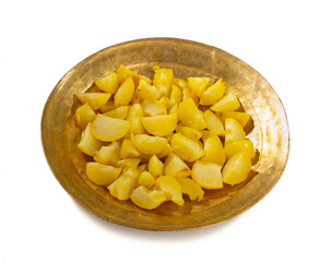 Boil Gooseberry or Salty Amla on White Background