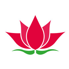 Lotus icon design template vector isolated illustration