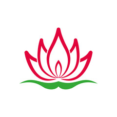 Lotus icon design template vector isolated illustration