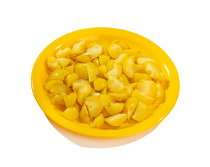 Boil Gooseberry or Salty Amla on White Background
