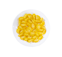 Boil Gooseberry or Salty Amla on White Background