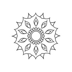 Mandala icon design template vector isolated illustration