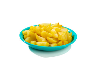 Boil Gooseberry or Salty Amla on White Background