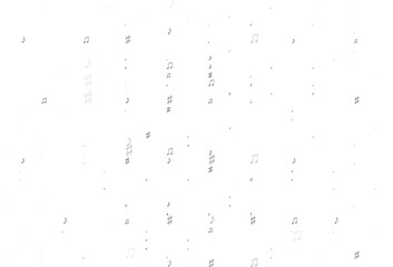 Light Black vector template with musical symbols.