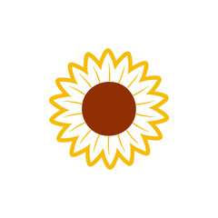 Sunflower icon design template vector isolated illustration