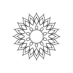 Mandala icon design template vector isolated illustration