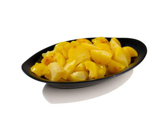 Boil Gooseberry or Salty Amla on White Background