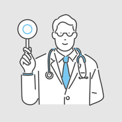 患者に説明する医師のイラスト素材