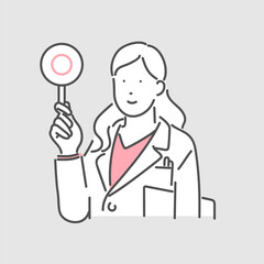 患者に説明する医師のイラスト素材