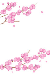 Plakat Peach Blossom background spring flower hinamatsuri
