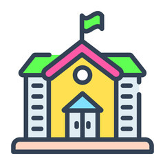 college icon,  real estate  web and mobile icon