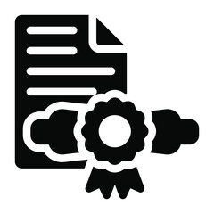 
Degree glyph editable icon, official document 
