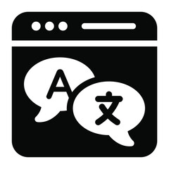

Web translate in editable glyph icon 
