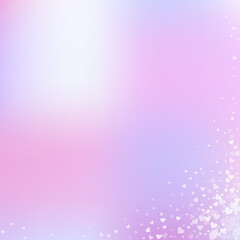 White heart love confettis. Valentine's day corner