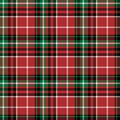 Plaid seamless pattern. Vector background of textile ornament. Flat fabric design.