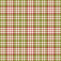 Plaid seamless pattern. Vector background of textile ornament. Flat fabric design.