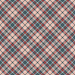 Plaid seamless pattern. Vector background of textile ornament. Flat fabric design.