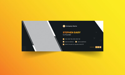 Business email signature template design or email footer and personal social media cover