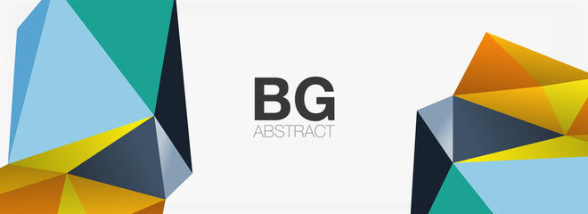 3d mosaic abstract backgrounds, low poly shape geometric design